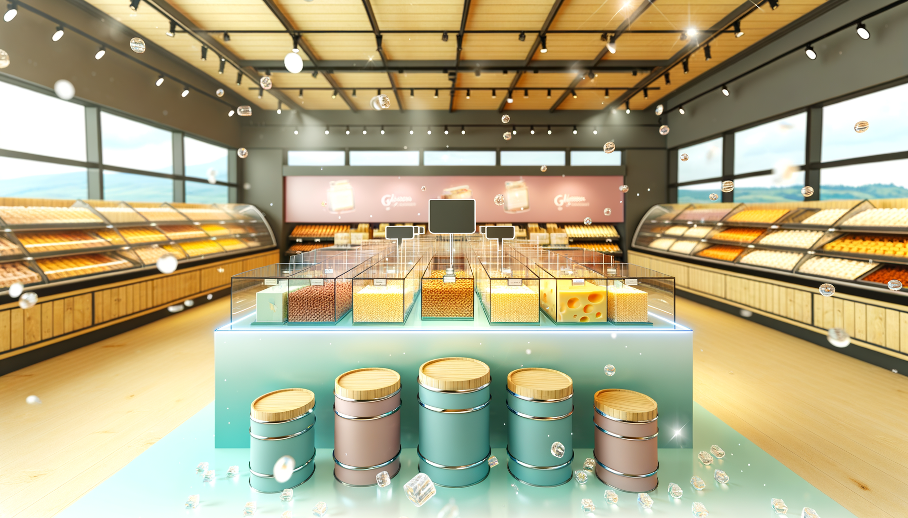 Innovation in Bulk Food Display Equipment: Plexiglass Box and Wooden Barrel Solutions