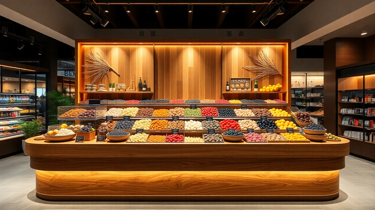 Wooden Dry Food Display Stand: Perfect Harmony of Natural Appearance and Functionality