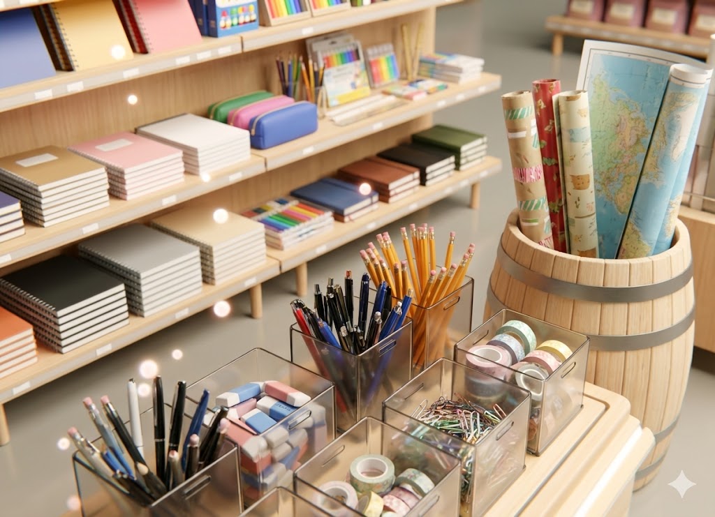 İstoç Stationery Stands: Plexiglass Bins & Wooden Barrels for Nuts and Delicatessen Displays