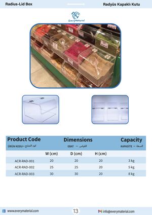 Radius-Lid Box