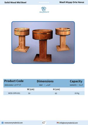 Solid Wood Mid Bowl
