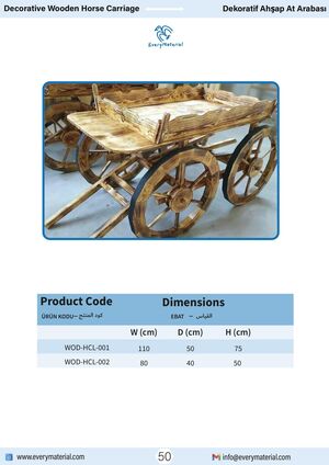 Decorative Wooden Horse Carriage