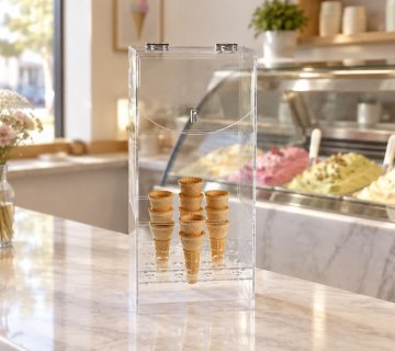 Viereckige Eiscreme-Kegel