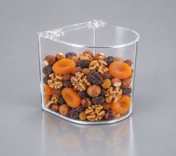 علبة بيضاوية بغطاء مفصلي