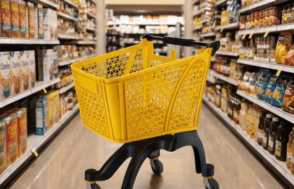 Örümcek Ayak 80 lt Plastik Market Arabası