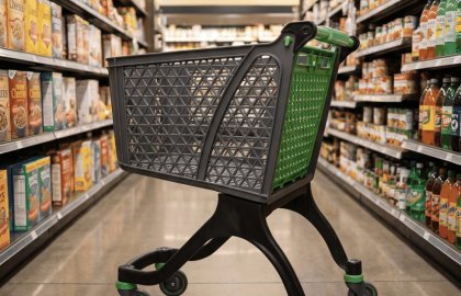 Standart Ayak 80 lt Plastik Market Arabası