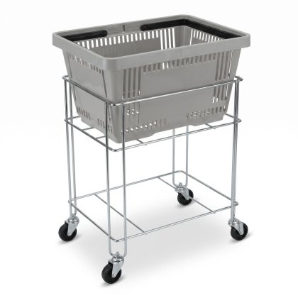 Metal Basket Stand with Wheels