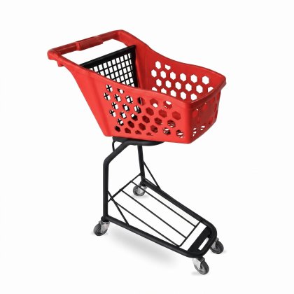 Plastic Shopping Cart with an Ergonomic Design